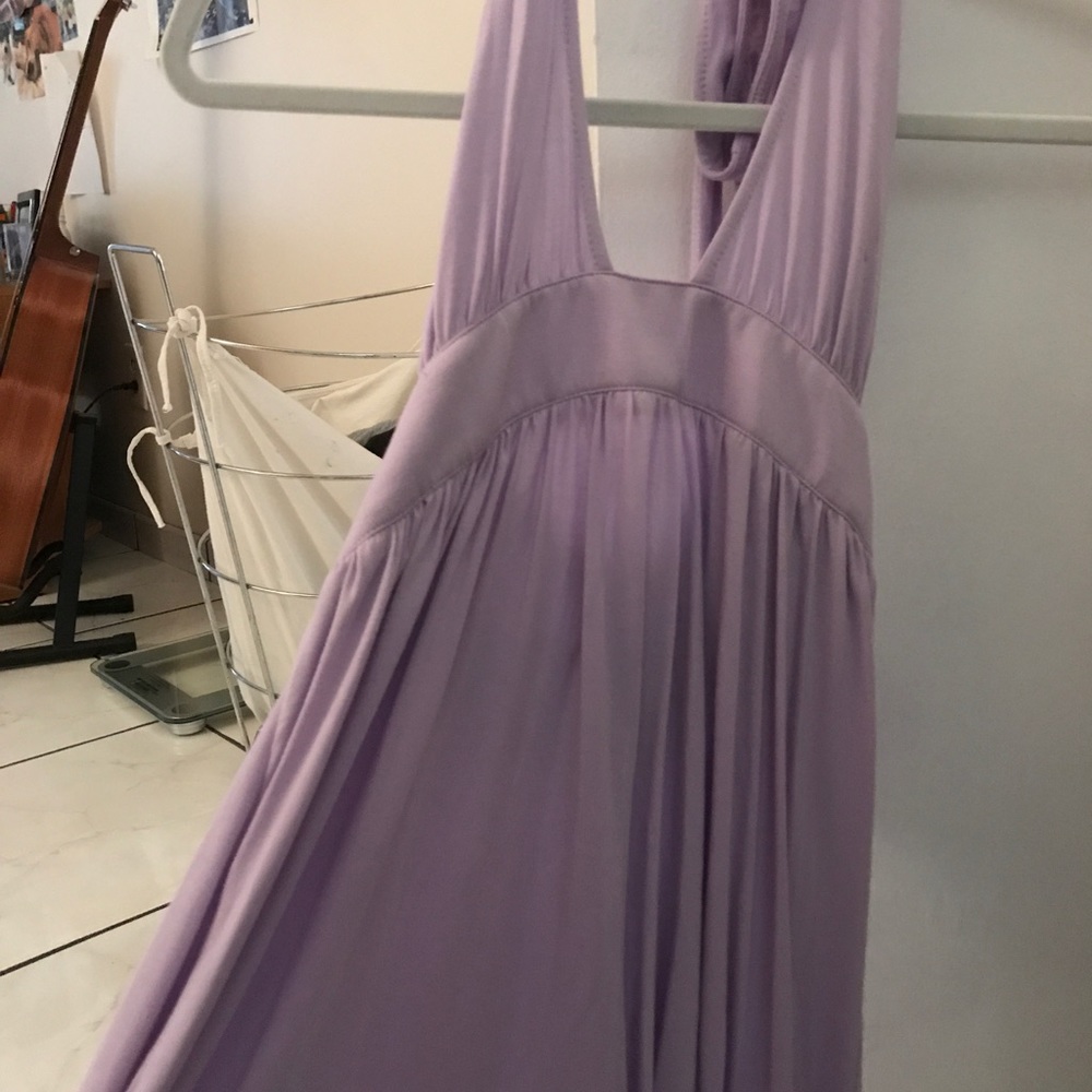 Purple halter dress